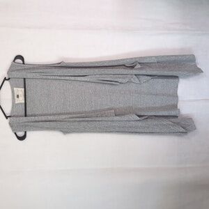 Cupio Heather Grey Sleeveless Waterfall Cardigan Size Medium